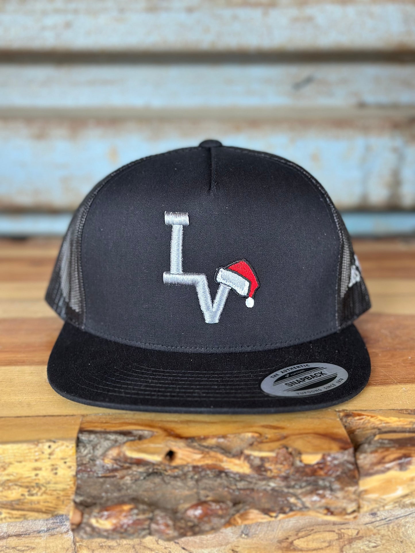 Los Vaqueros Christmas Edition LV Logo Snapback Black