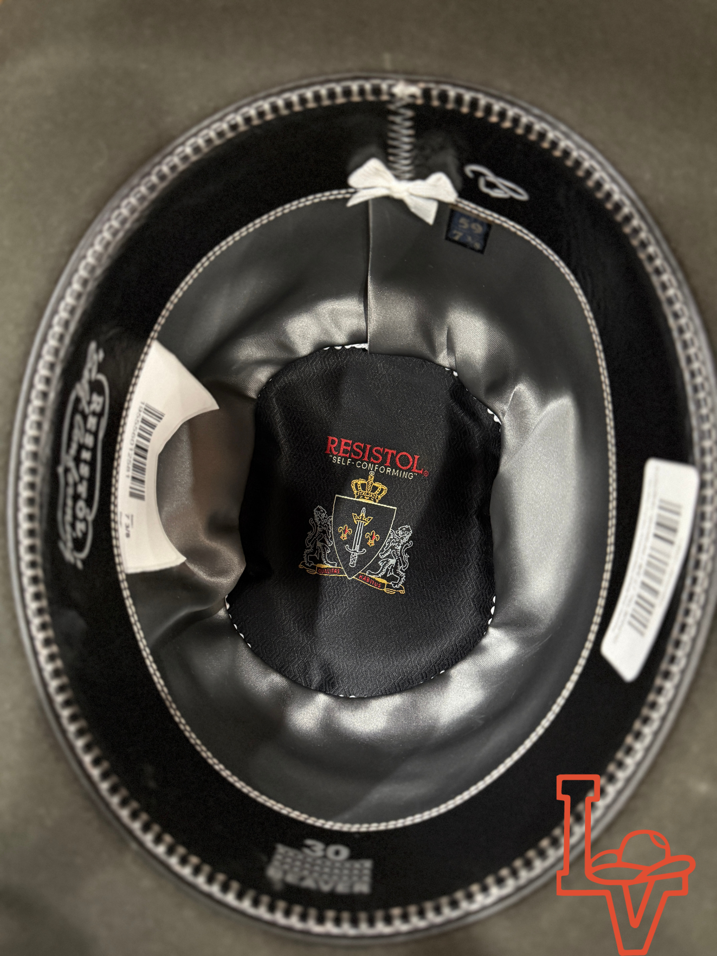 Resistol 30x Black Hills Cowboy Hat Fur Felt Hat Regular Crown Gunmetal