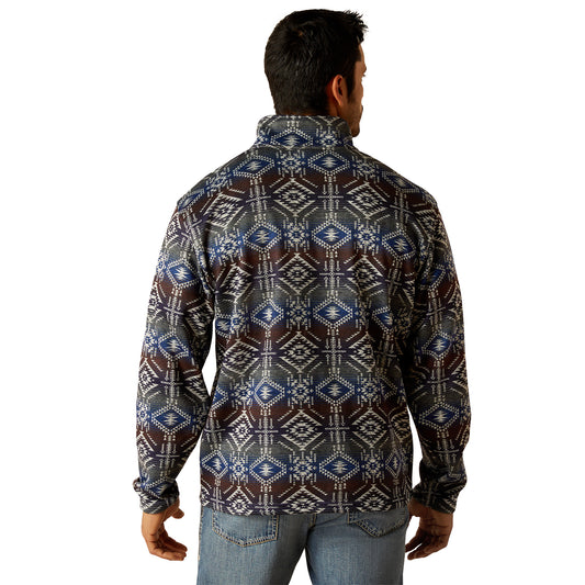 Ariat Men's Wesley Sweater Jetty Gray Serape Print