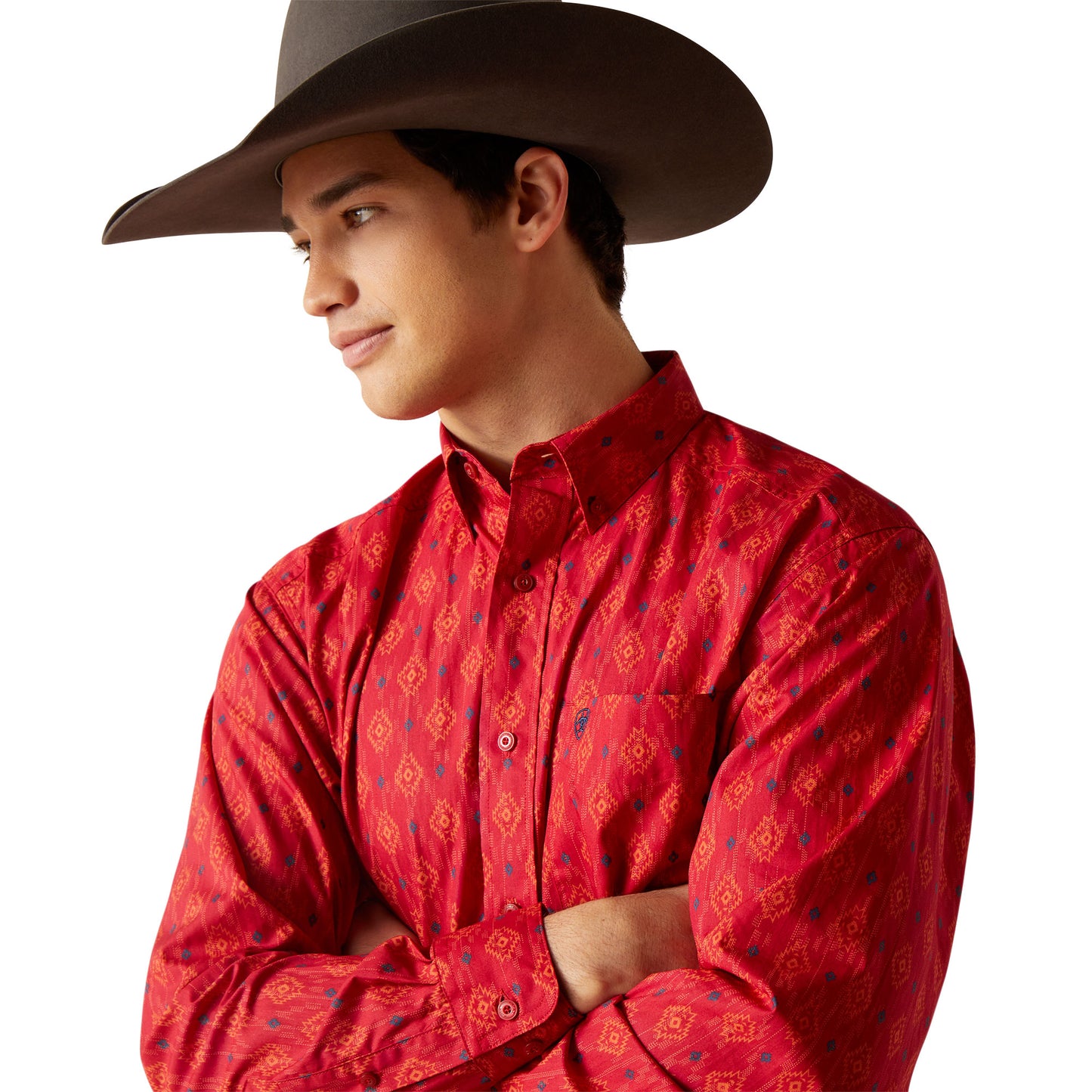 Ariat Men's Parsons Classic Fit Shirt Weg Red