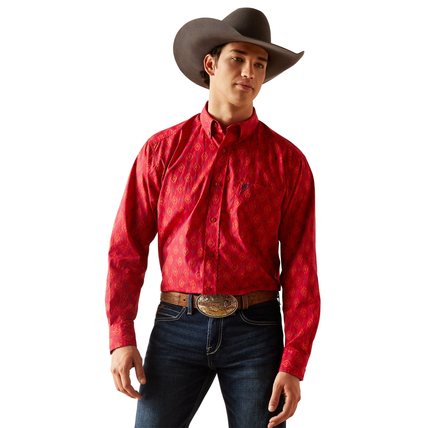 Ariat Men's Parsons Classic Fit Shirt Weg Red