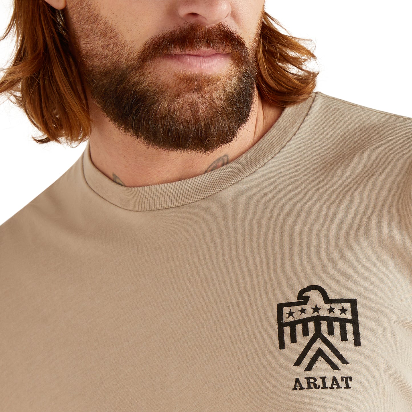 Ariat Men's Ariat Thunderbird T-Shirt Khaki Heater