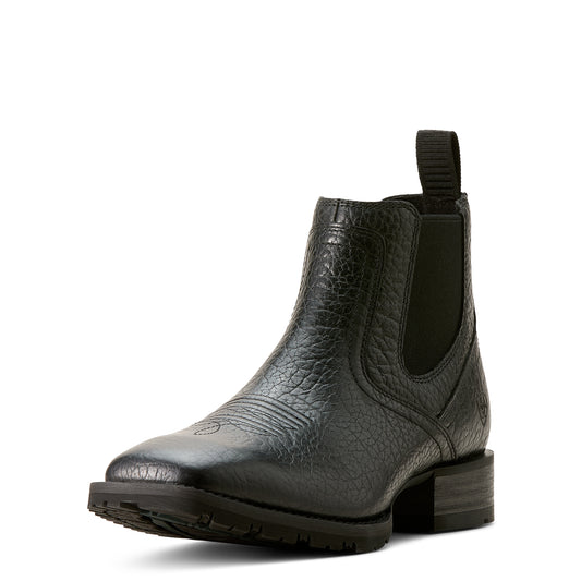 Ariat Men's Hybrid Low Boy Wide Square Toe Chelsea Boot Black Adobe