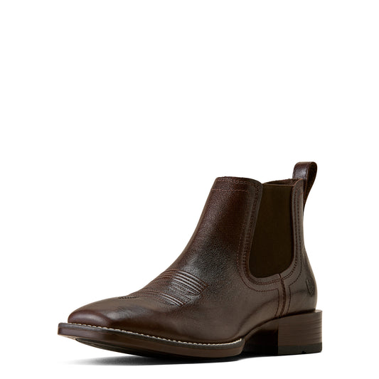 Ariat Men Booker Chelsea Wide Square Toe Western Boot Chocolate Chip
