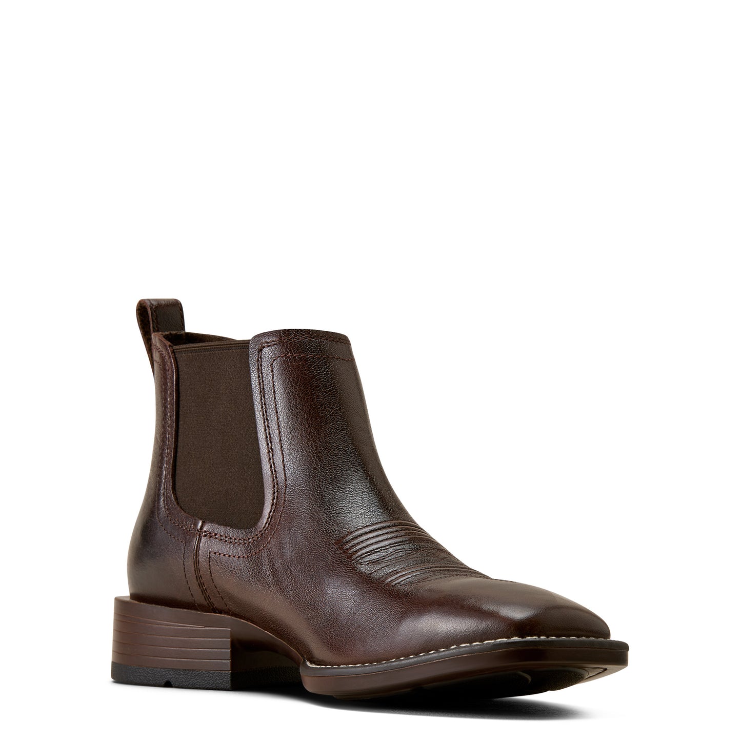 Ariat Men Booker Chelsea Wide Square Toe Western Boot Chocolate Chip