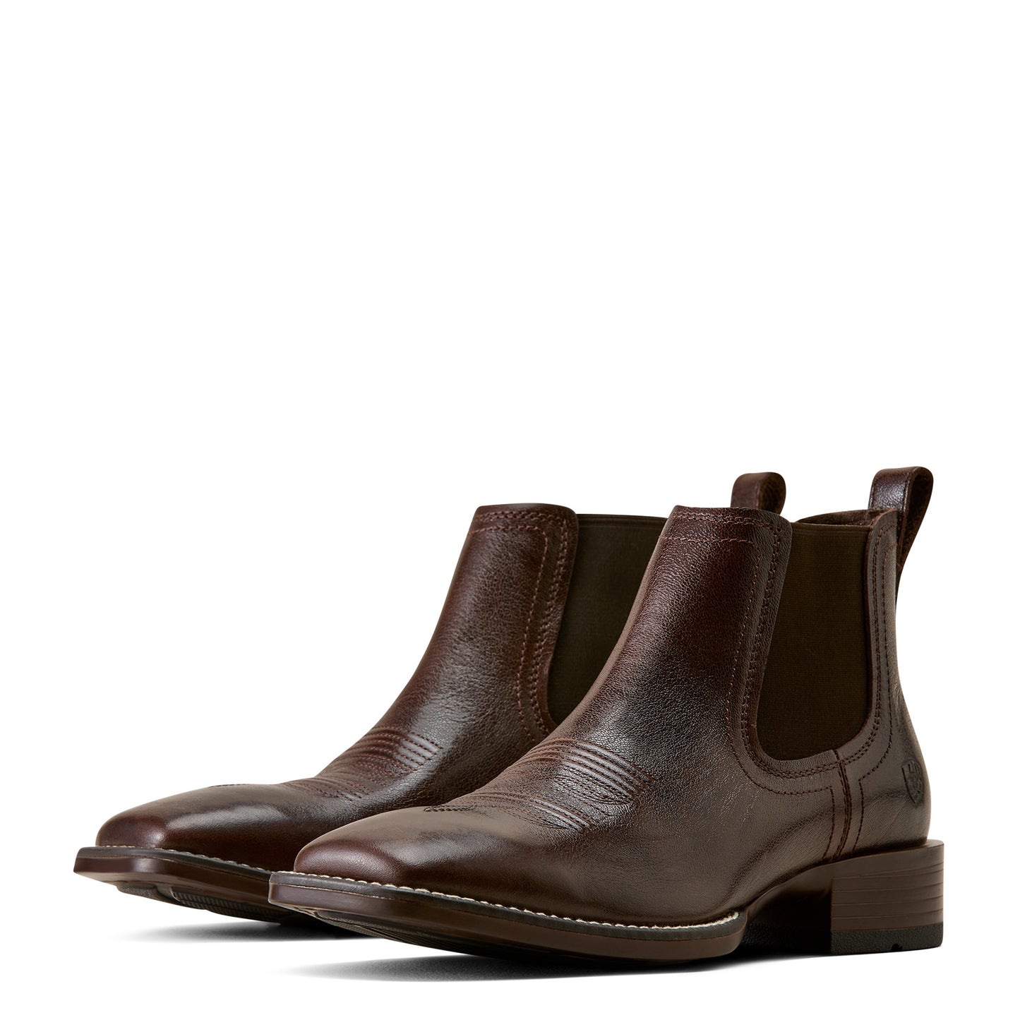 Ariat Men Booker Chelsea Wide Square Toe Western Boot Chocolate Chip