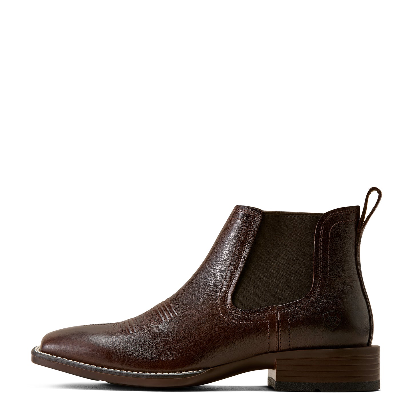 Ariat Men Booker Chelsea Wide Square Toe Western Boot Chocolate Chip