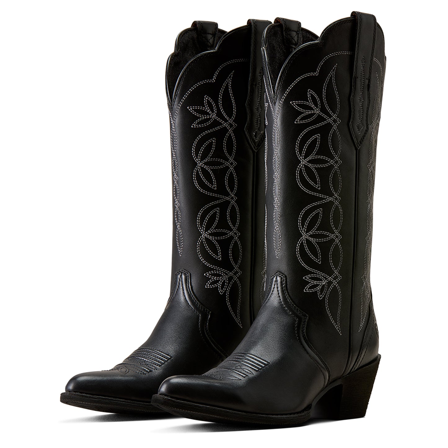Ariat Women Heritage Blossom J Toe Western Boot Supple Black