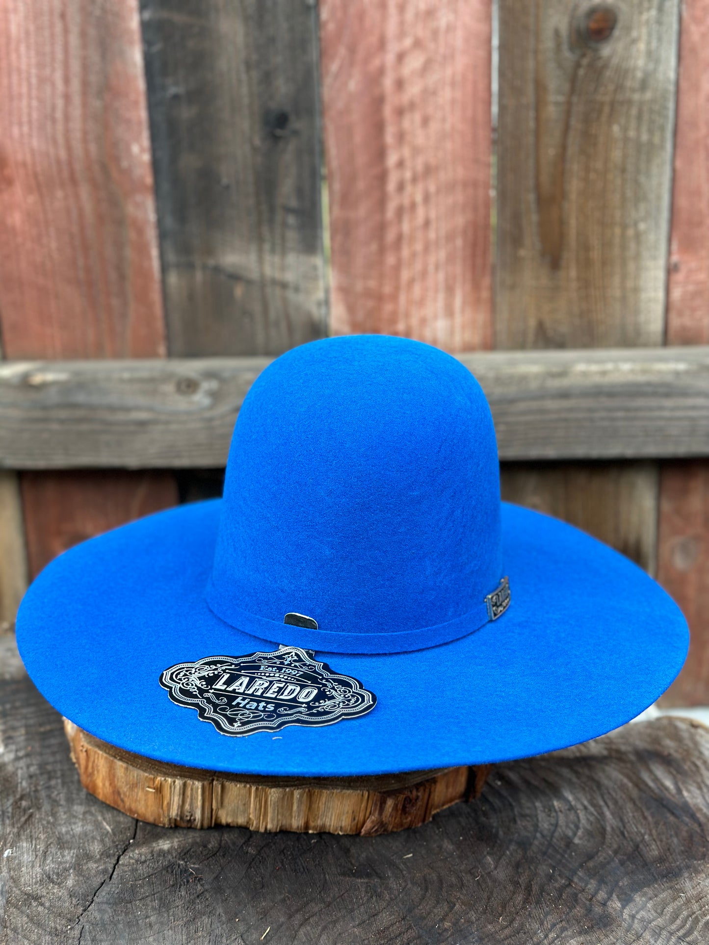 Laredo Wool Felt Hat Open Regular Crown Royal Blue