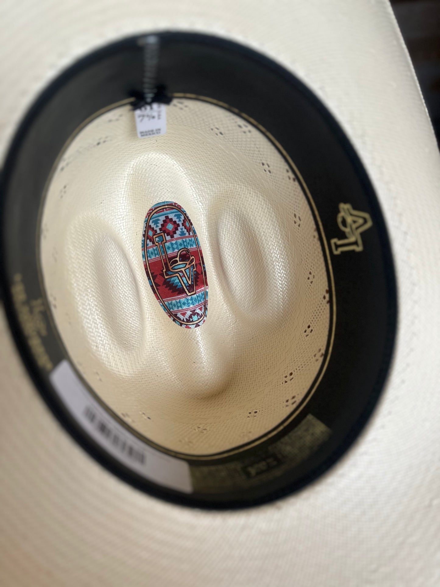Los Vaqueros Straw Hat Regular Crown Pacman White