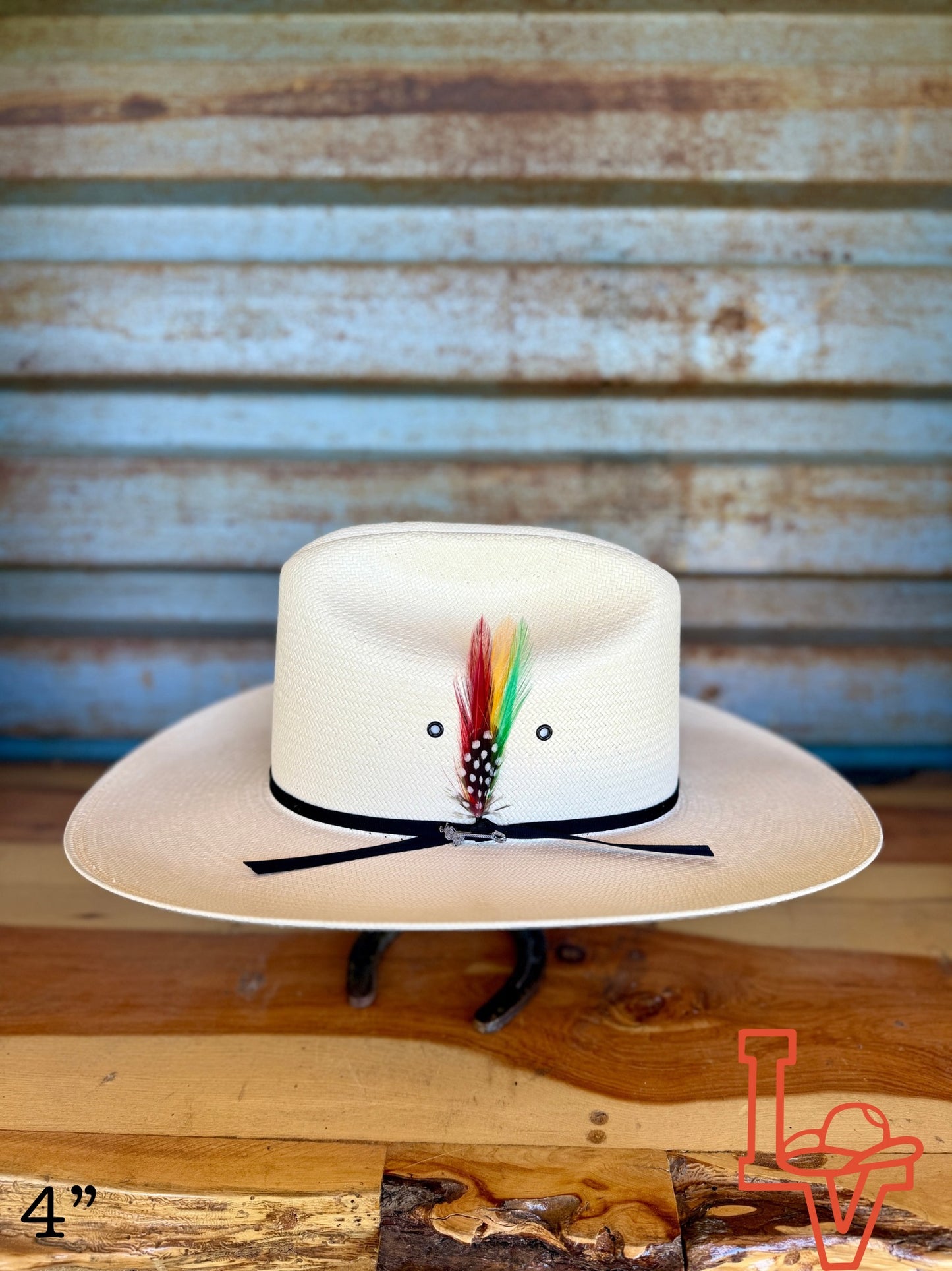 Stetson Rancher 81 Black Eye 10x Straw Cowboy Hat Regular Crown Natural