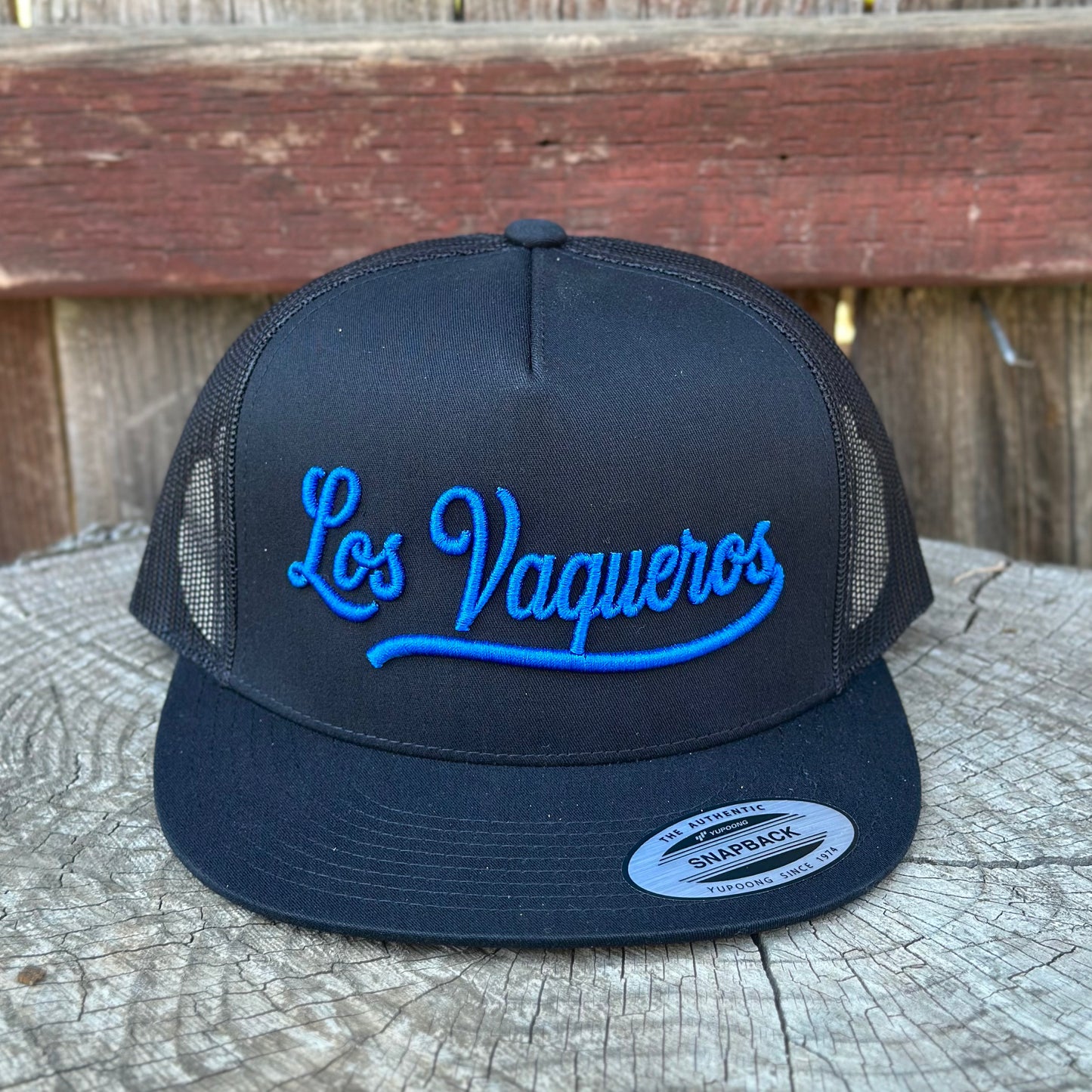 Los Vaqueros LV Signature Snapback Flat Brim Black/Blue