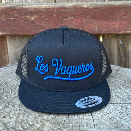 Los Vaqueros LV Signature Snapback Flat Brim Black/Blue