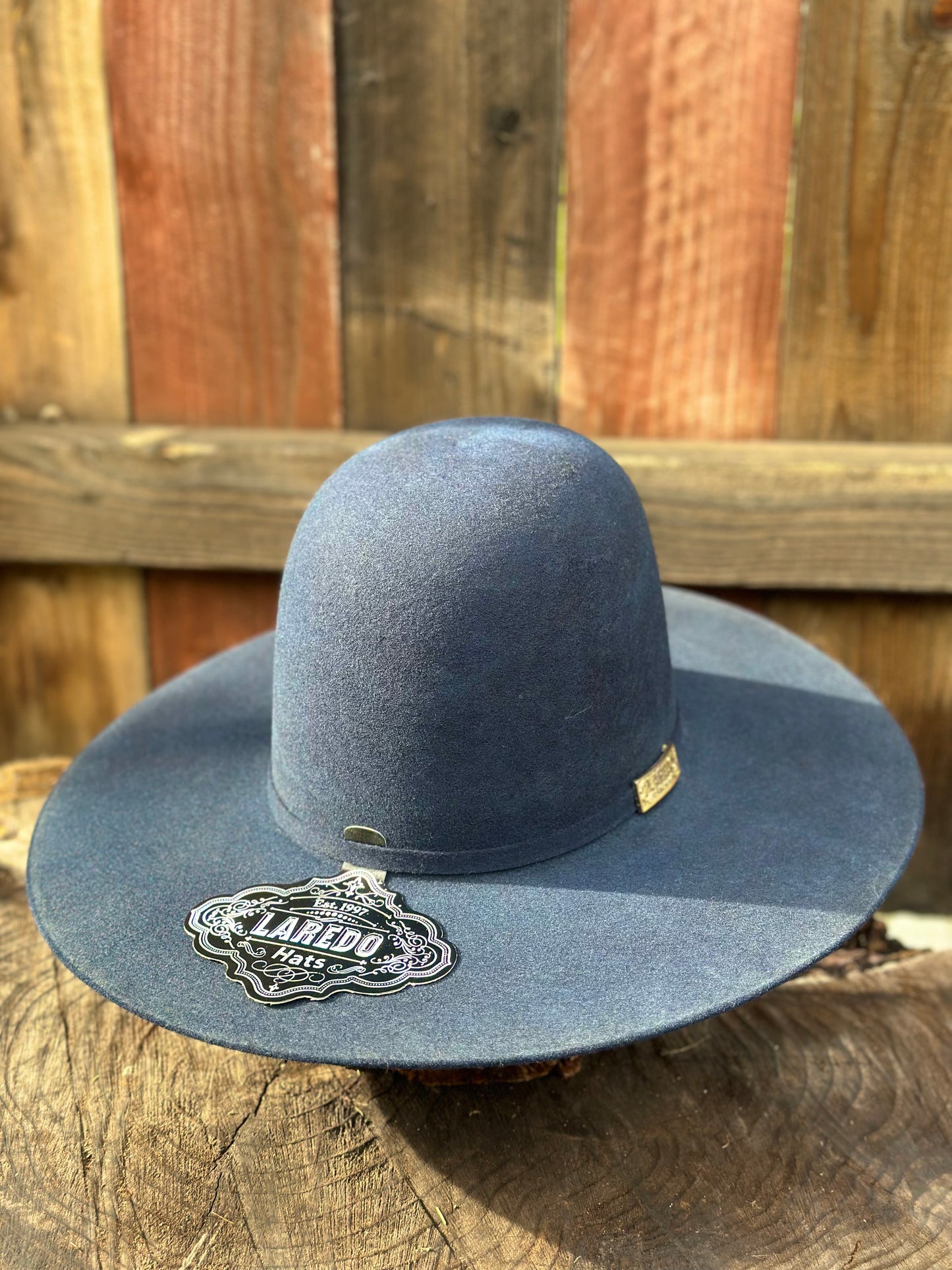 Laredo Wool Felt Hat Open Regular Crown Navy Blue