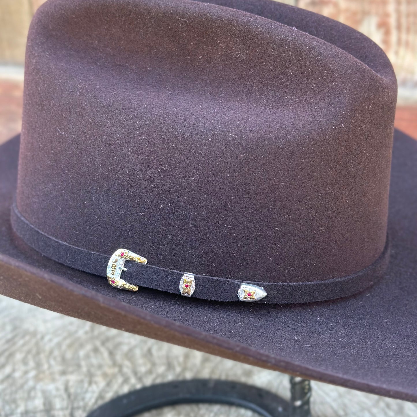 Stetson El Patron 48 Premier 30x Felt Cowboy Hat Regular Crown Ox Blood