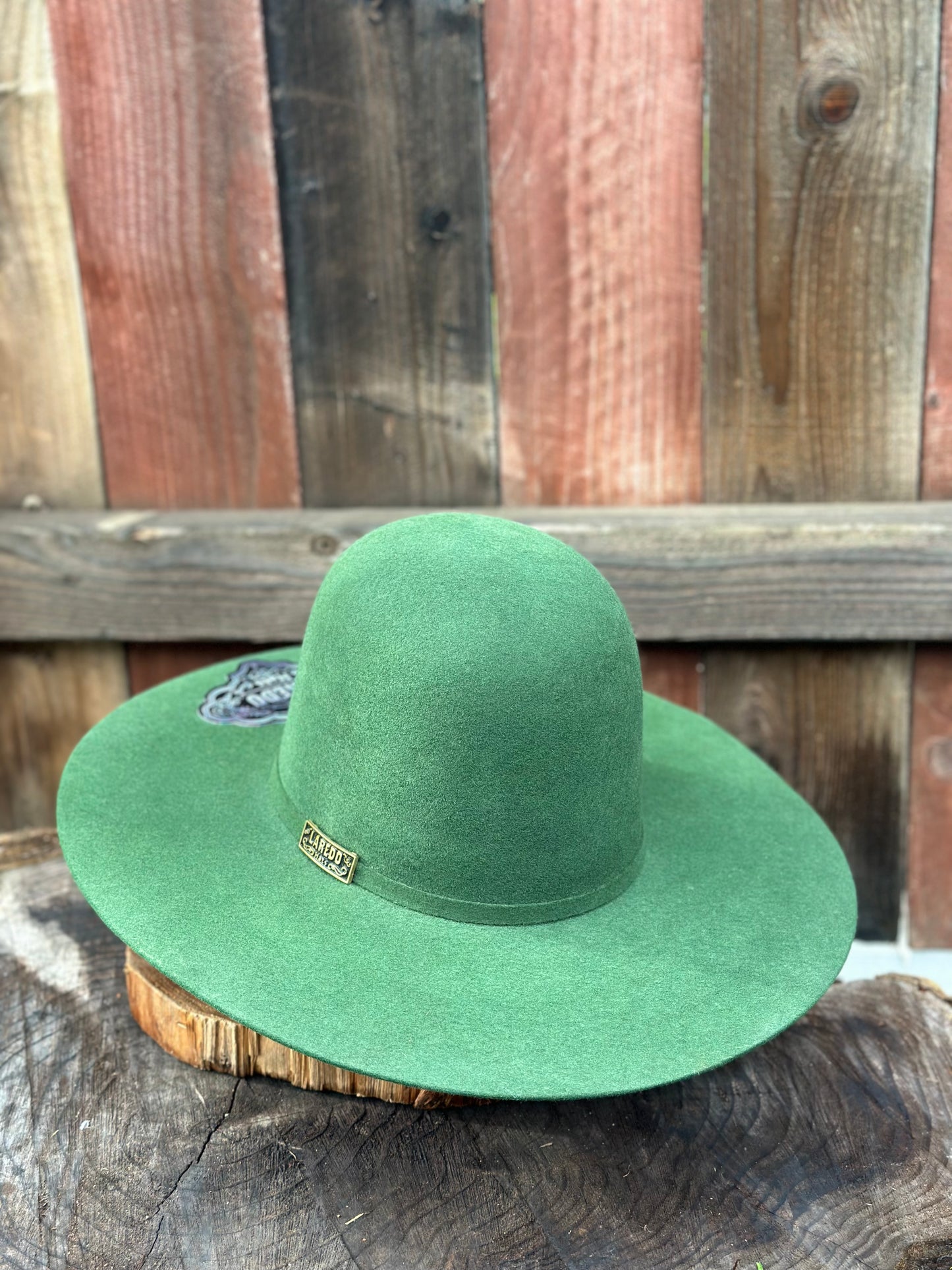 Laredo Wool Felt Hat Open Regular Crown Dark Green