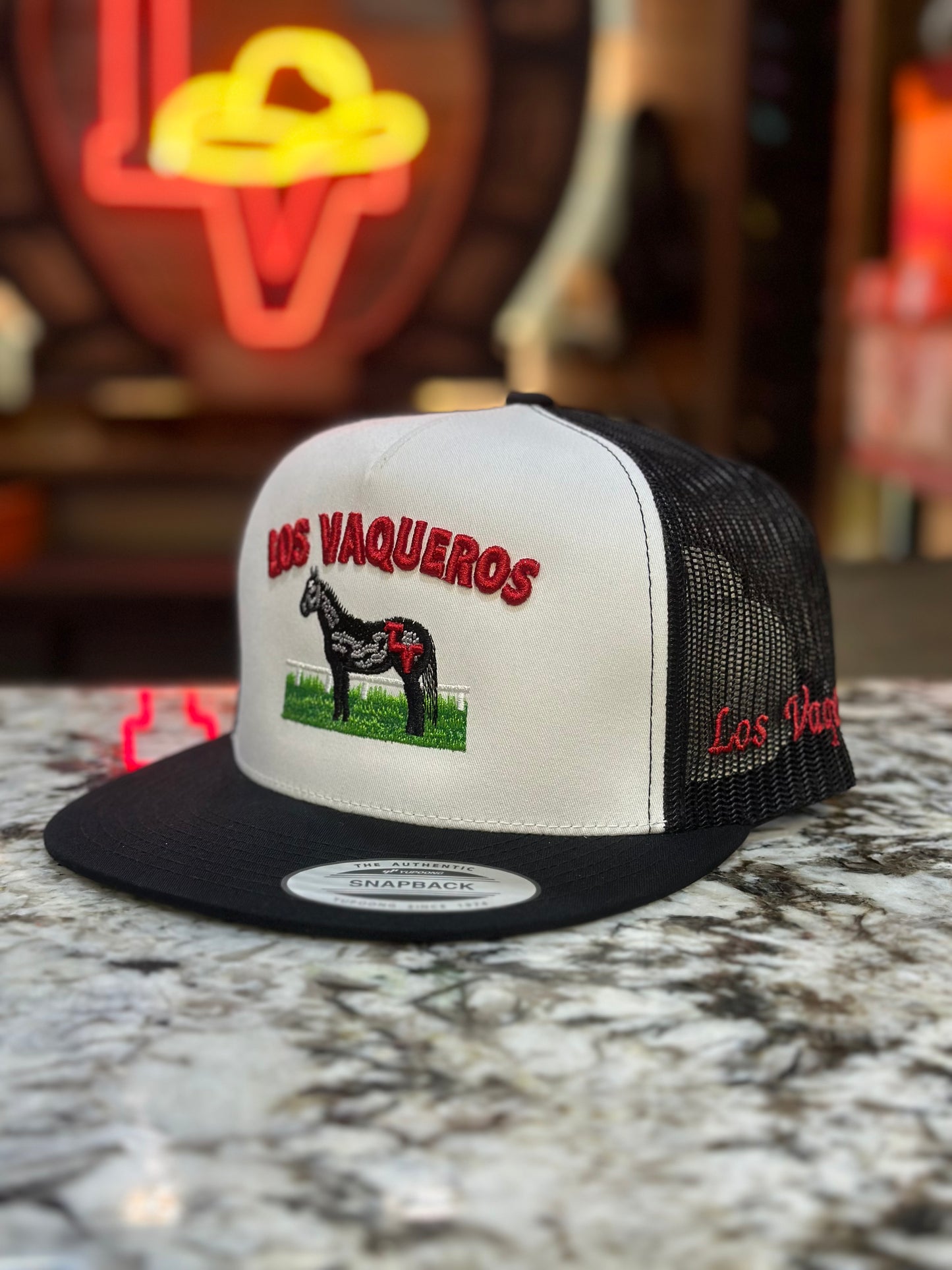 Los Vaqueros Carril Snapback Black Red