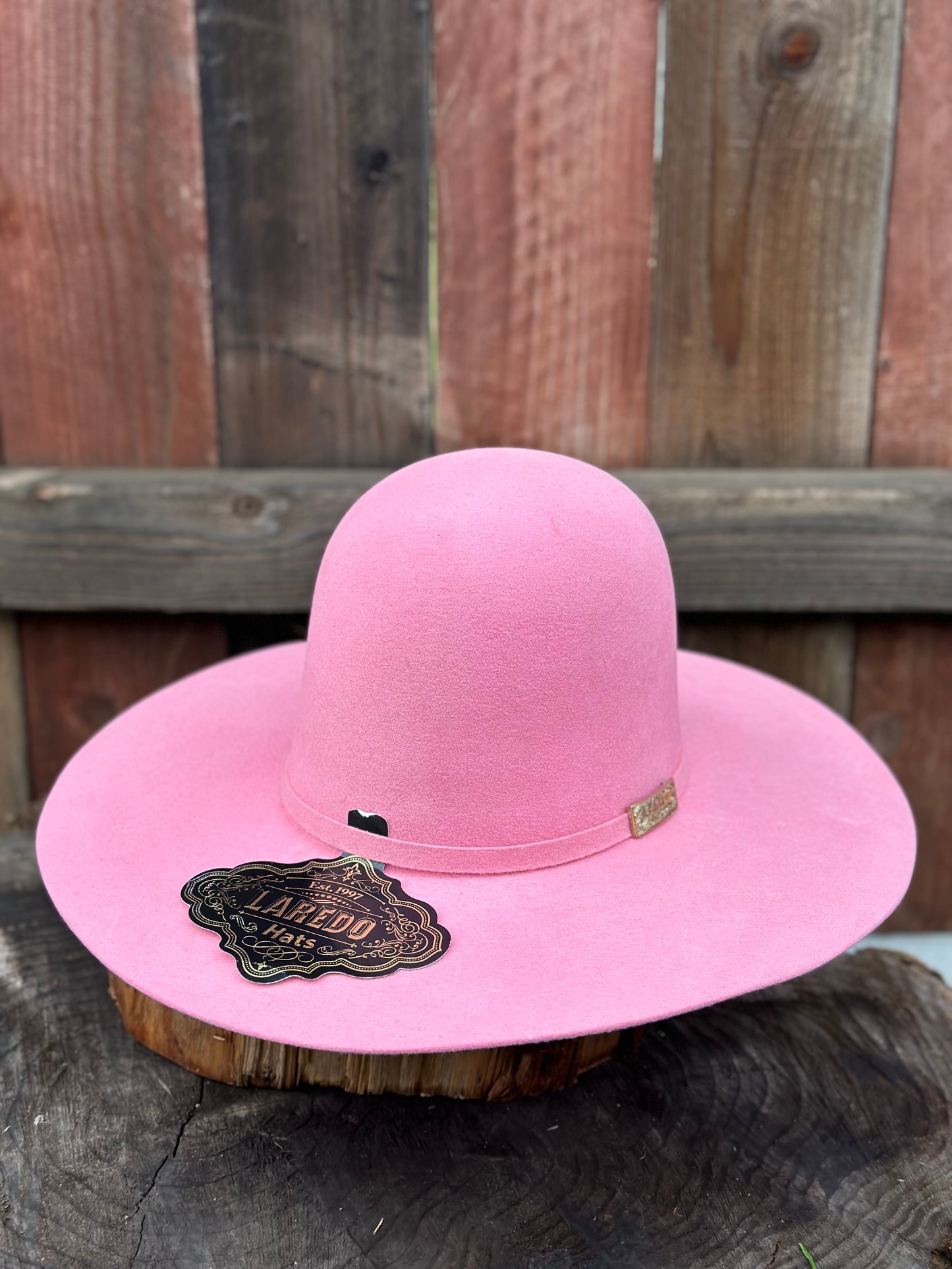 Laredo Wool Felt Hat Open Regular Crown Pink