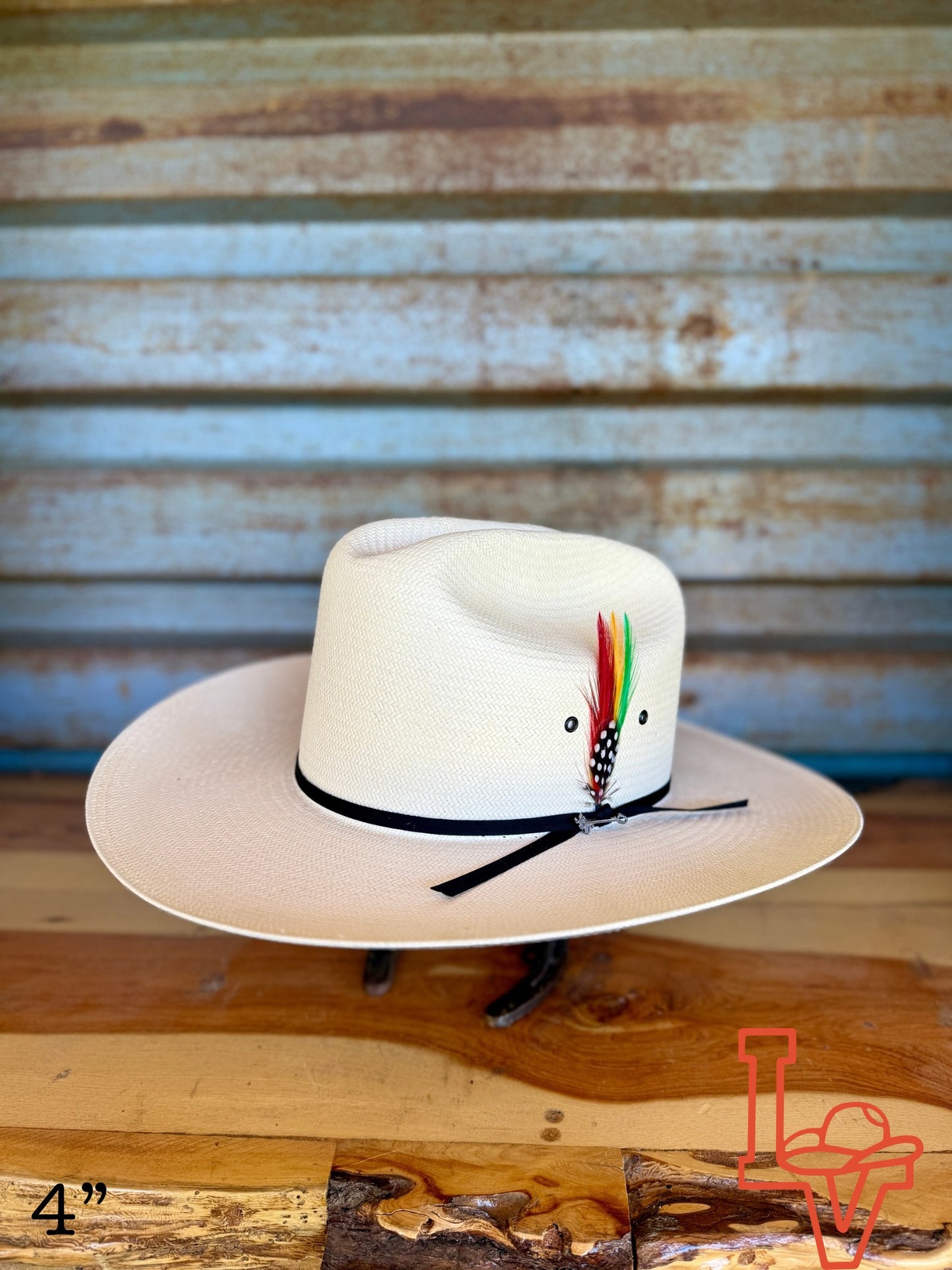Stetson Rancher 81 Black Eye 10x Straw Cowboy Hat Regular Crown Natural