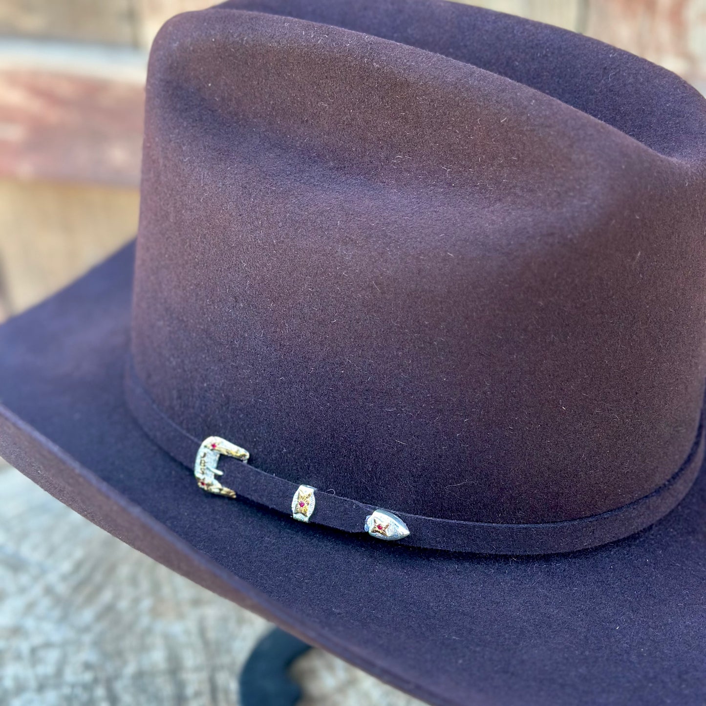 Stetson El Patron 01 Premier 30x Cowboy Felt Hat Copa Alta "Tall Crown" Ox Blood