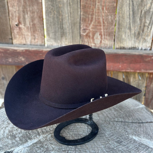 Stetson El Patron 01 Premier 30x Cowboy Felt Hat Copa Alta "Tall Crown" Ox Blood