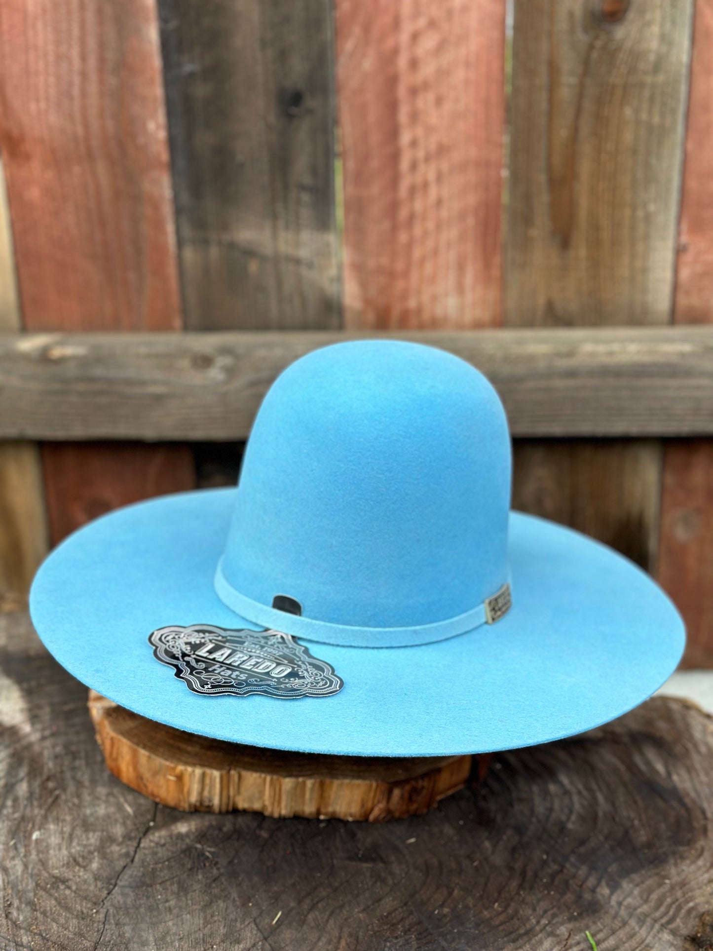 Laredo Wool Felt Hat Open Regular Crown Baby Blue