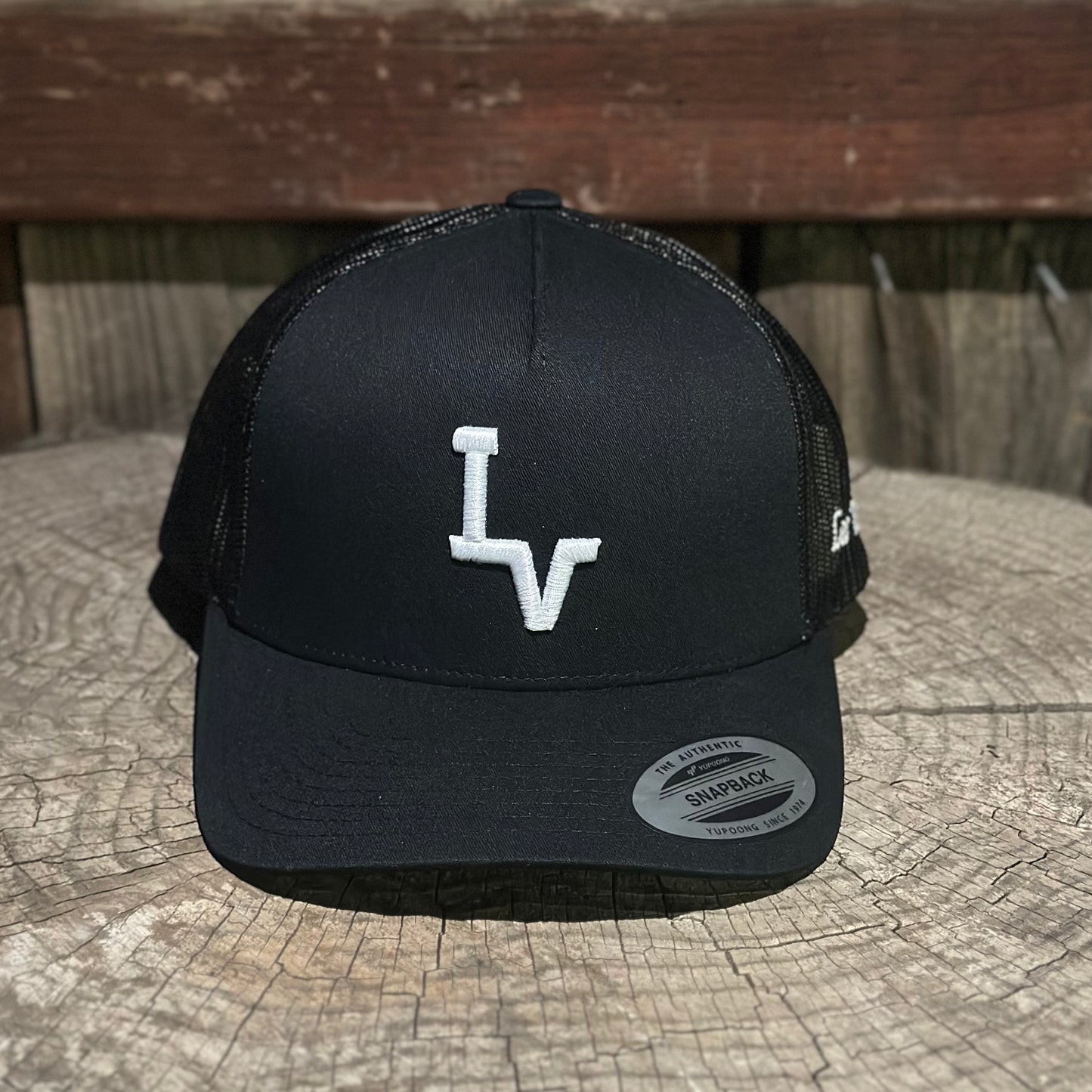 Los Vaqueros LV Logo Curved Brim Snapback Black