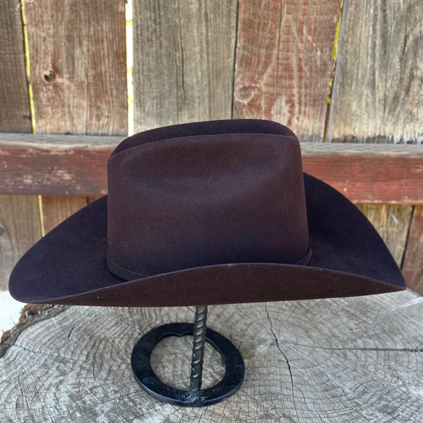 Stetson El Patron 01 Premier 30x Cowboy Felt Hat Copa Alta "Tall Crown" Ox Blood