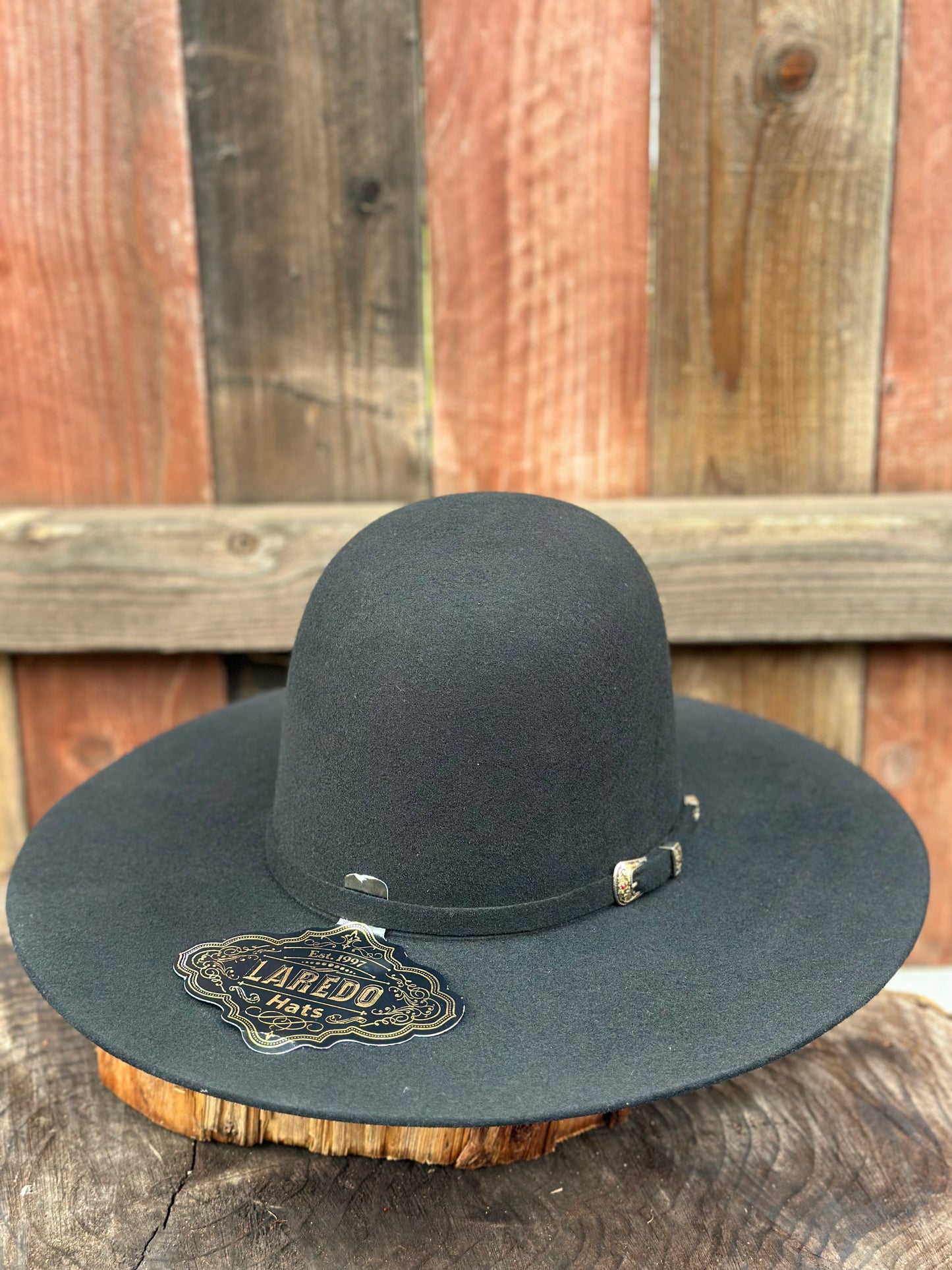 Laredo Wool Felt Hat Open Regular Crown Black