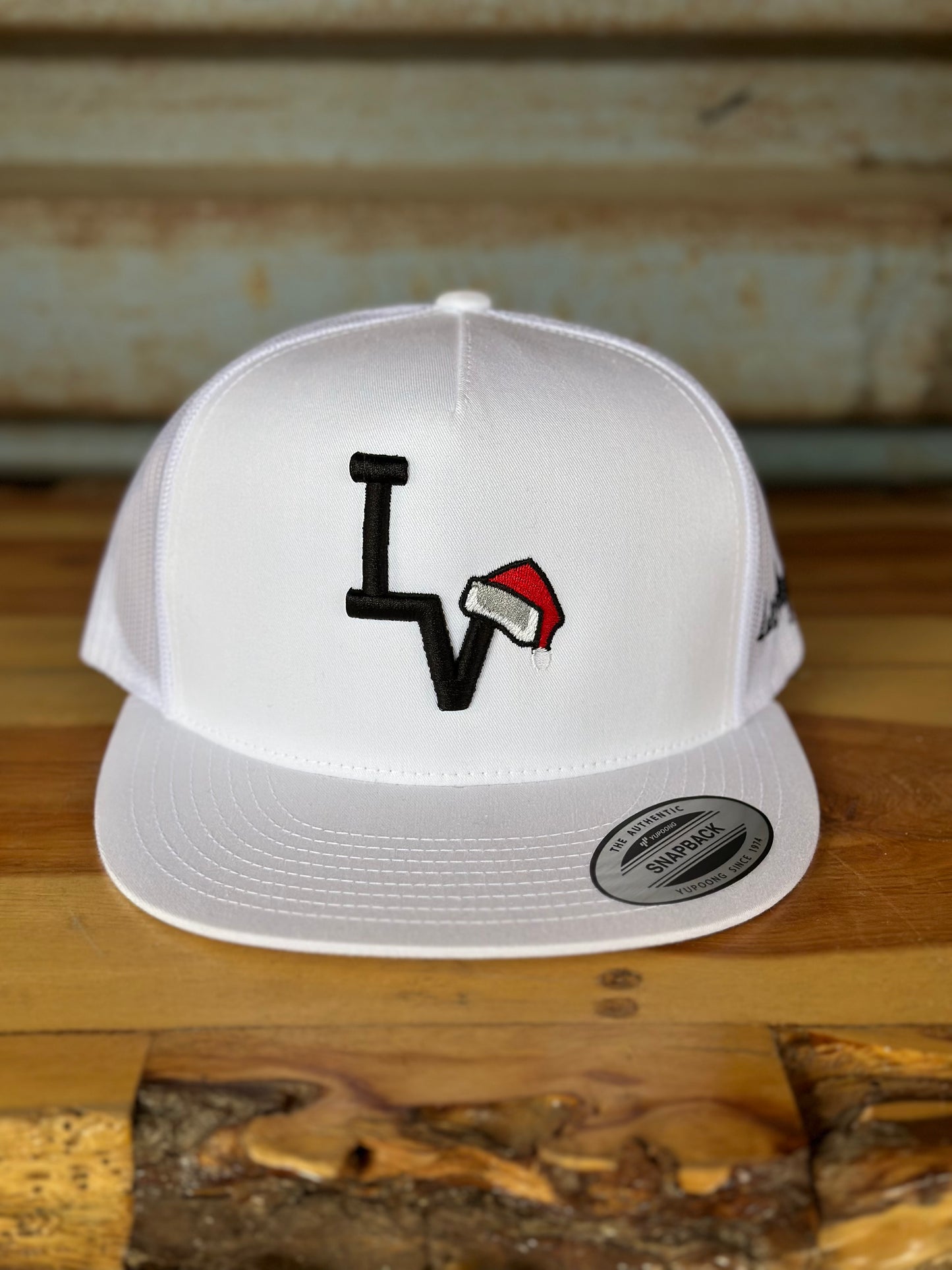 Los Vaqueros Christmas Edition LV Logo Snapback White