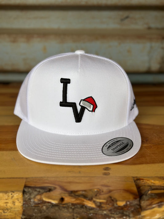 Los Vaqueros Christmas Edition LV Logo Snapback White