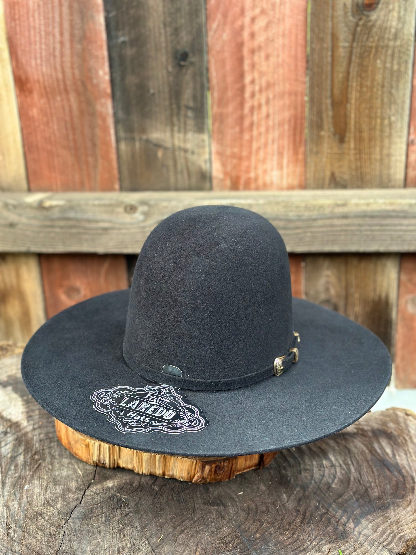 Laredo Rabbit Felt Hat Open Regular Crown Black