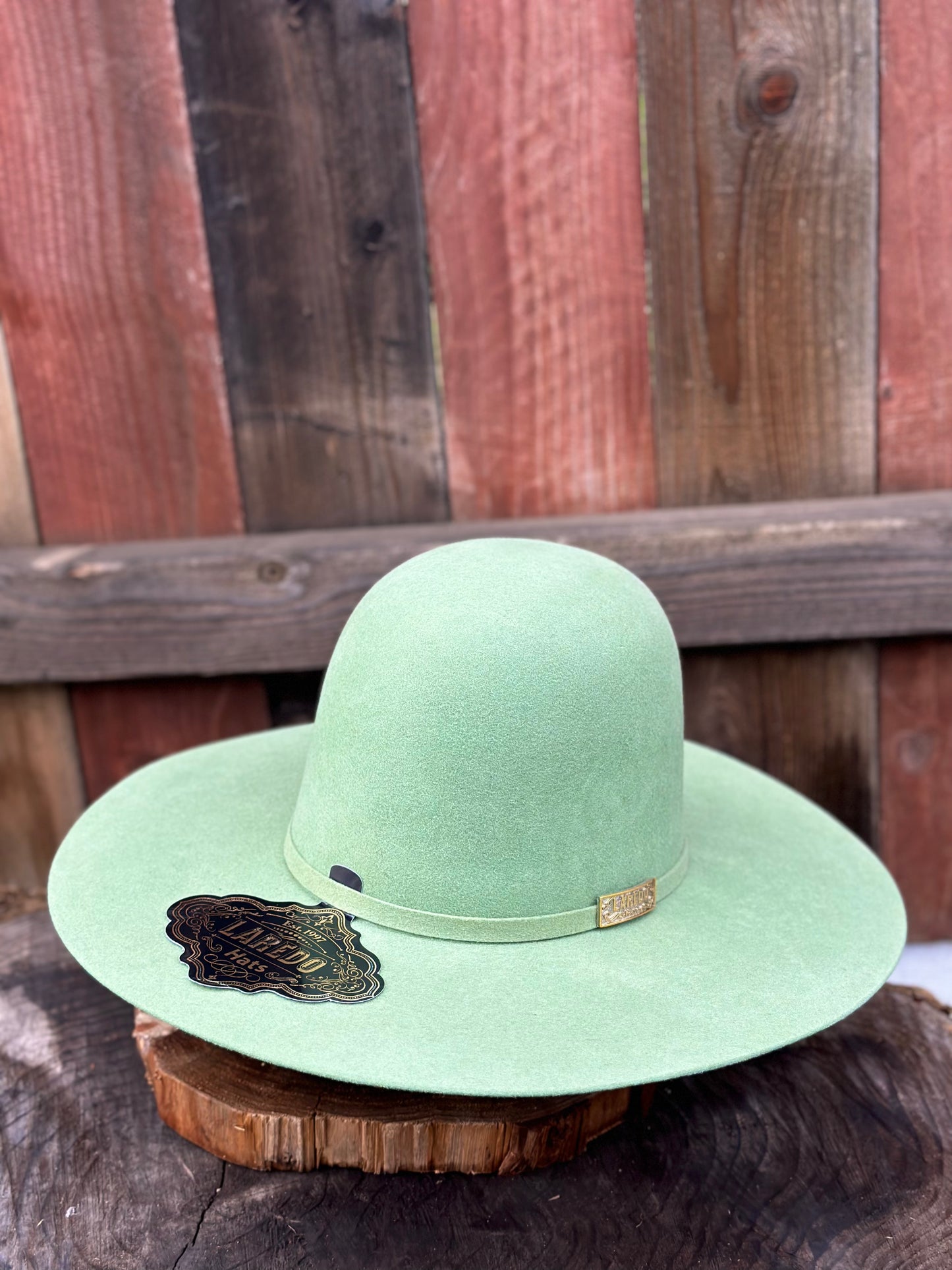 Laredo Wool Felt Hat Open Regular Crown Pistachio Green