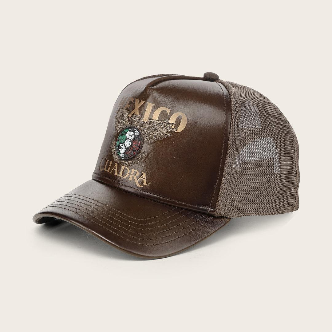 Cuadra World Cup Edition Mexico 2026 Men’s Leather Cap In Brown