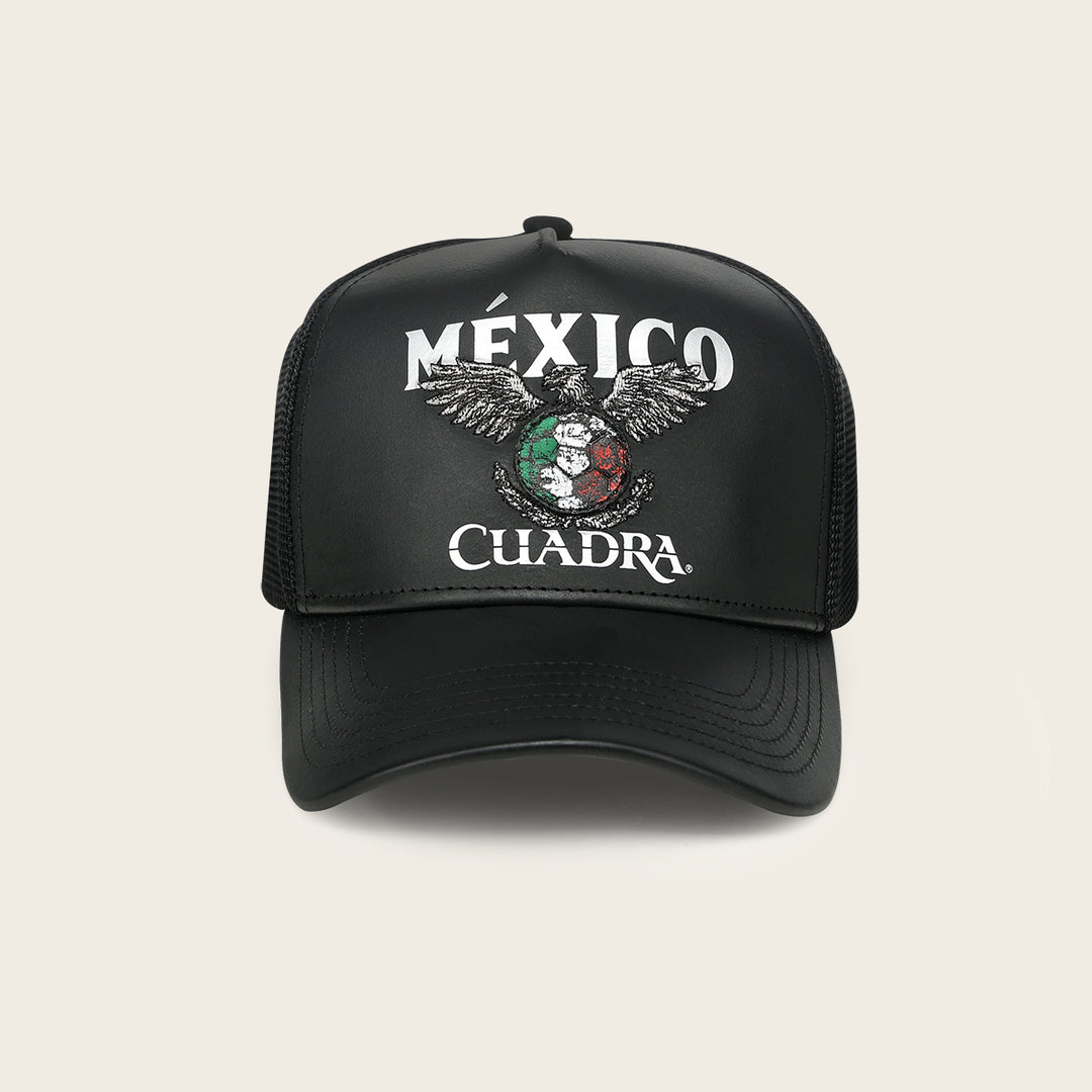 Cuadra World Cup Edition Mexico 2026 Men’s Leather Cap In Black