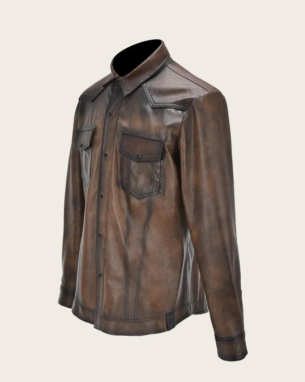 Cuadra Men's Brown Camisole Stitching Jacket JC256