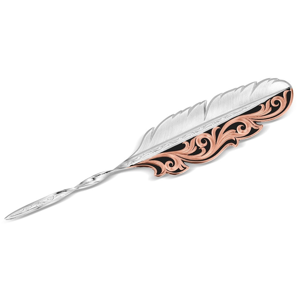 Montana Silversmiths Alpine Night Feather Hat Pick