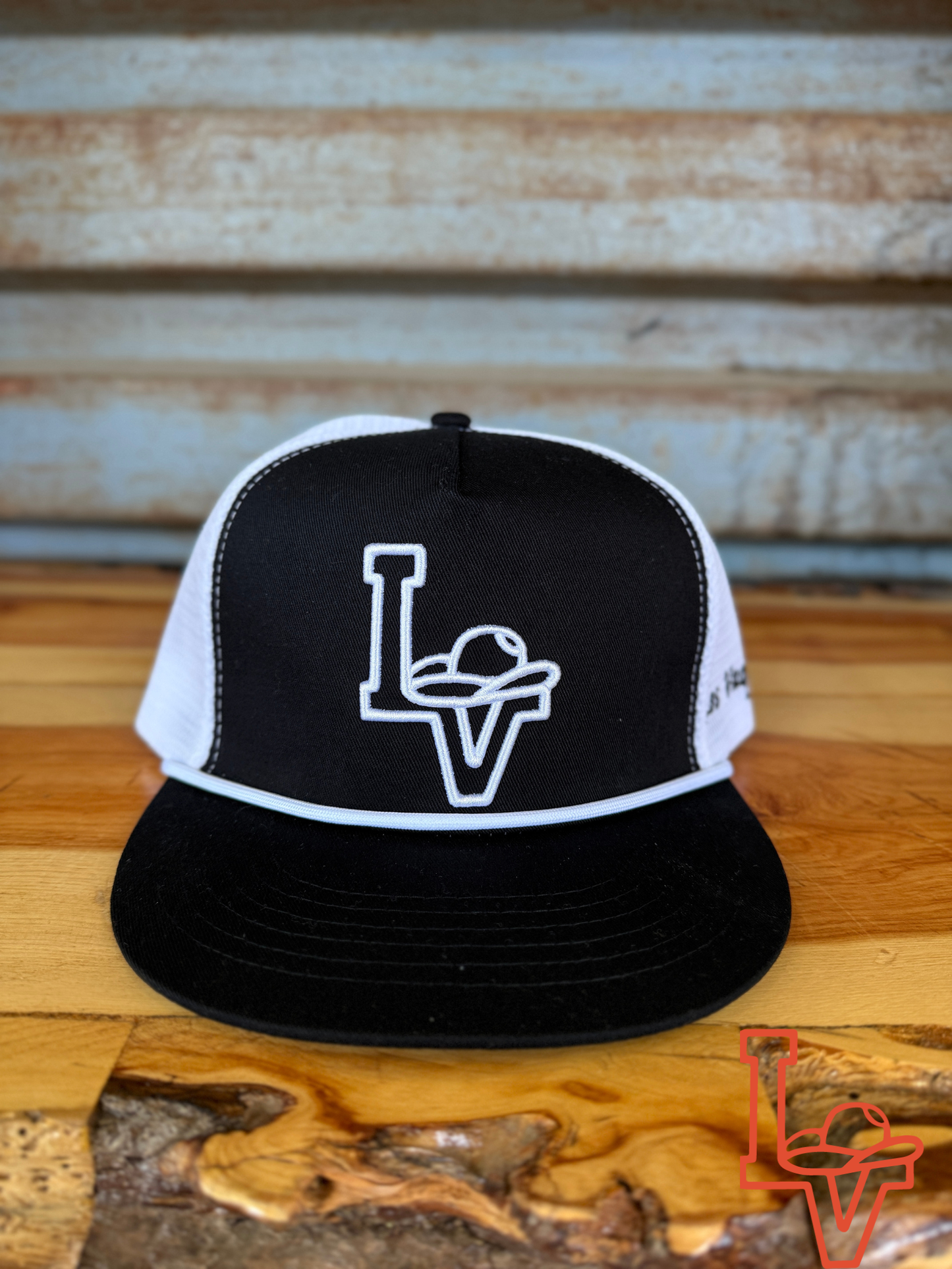 Los Vaqueros LV Rope Sombrerito Snapback Black/White