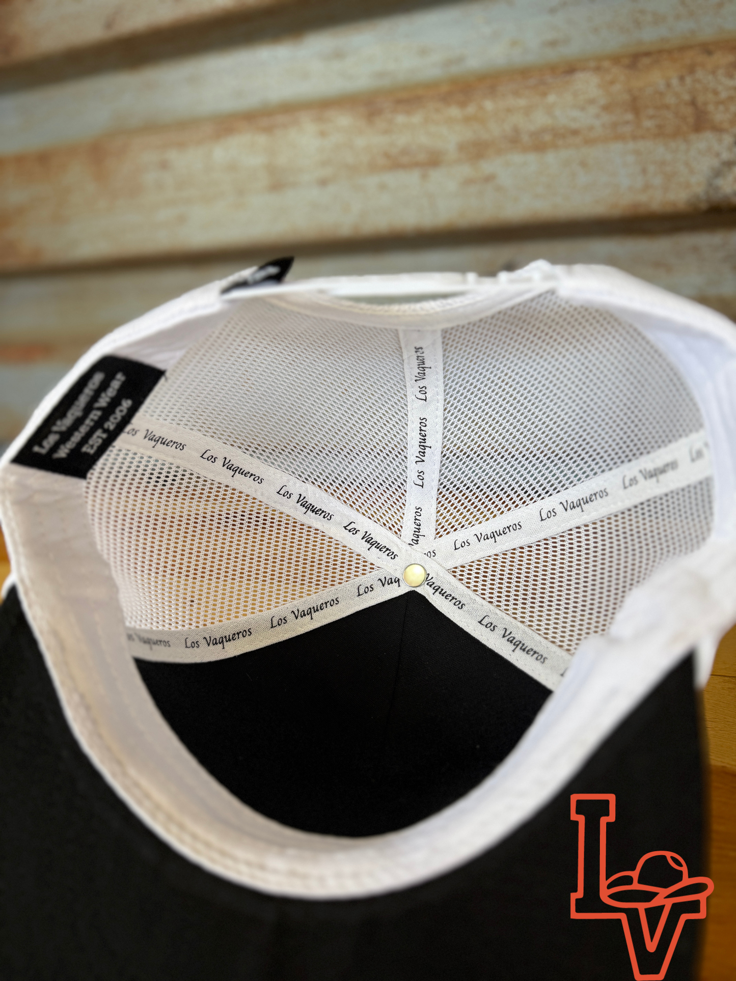 Los Vaqueros LV Rope Sombrerito Snapback Black/White