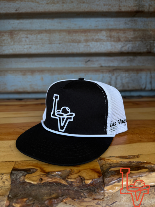 Los Vaqueros LV Rope Sombrerito Snapback Black/White