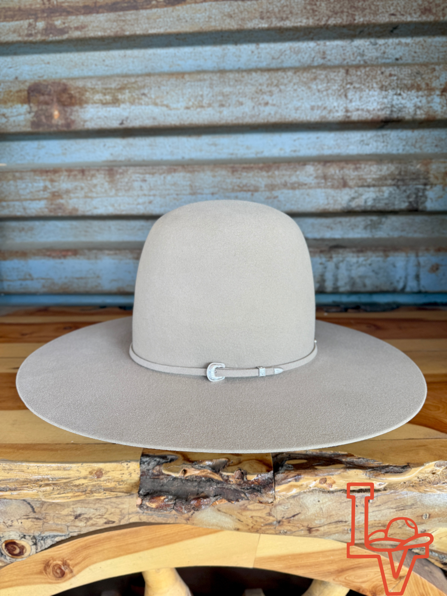 Tacchino 10X Beaver Fur Felt Hat 7" Tall Crown 4.25" Brim Silverbelly