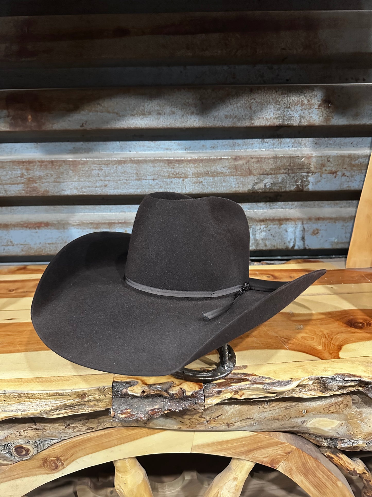 Resistol 7x Chute 5 Cowboy Hat Fur Felt Hat Regular Crown Chocolate