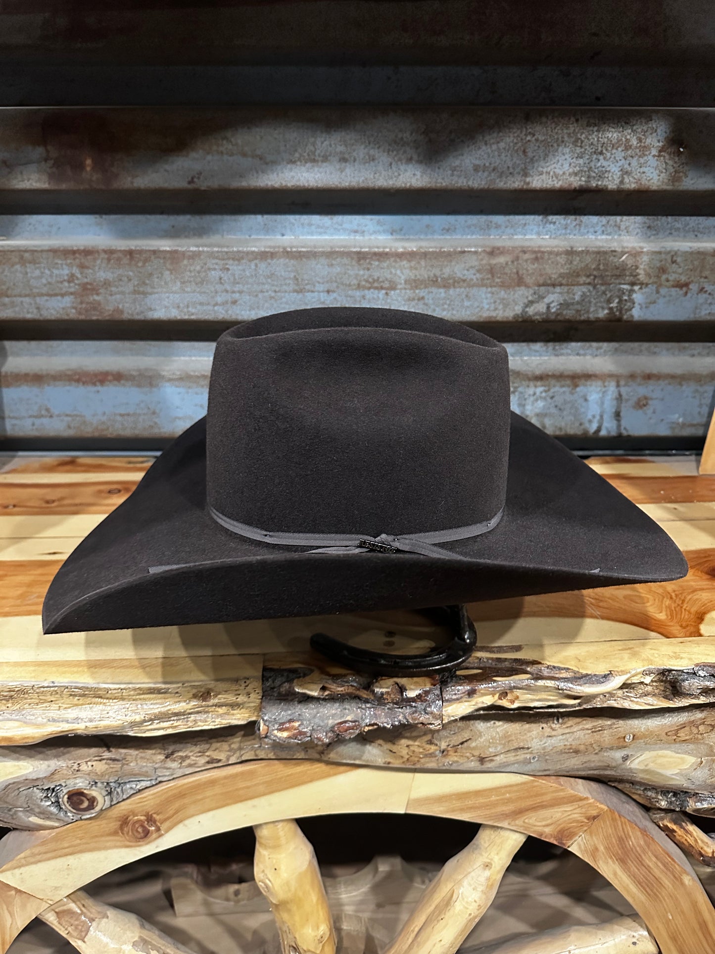 Resistol 7x Chute 5 Cowboy Hat Fur Felt Hat Regular Crown Chocolate