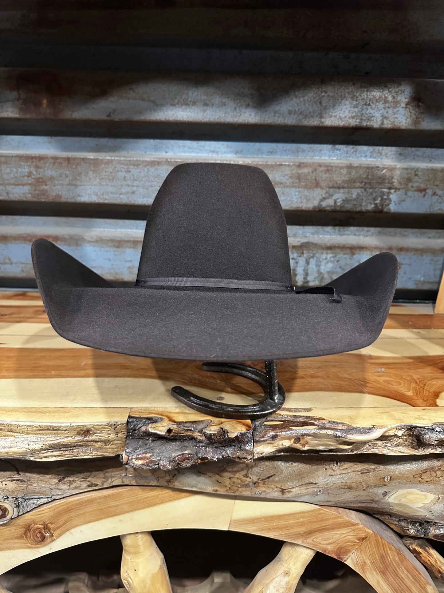 Resistol 7x Chute 5 Cowboy Hat Fur Felt Hat Regular Crown Chocolate