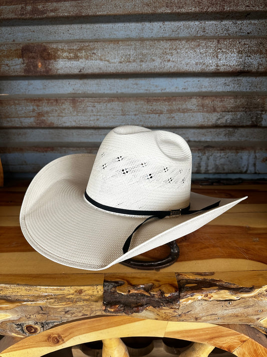 Los Vaqueros Straw Hat Regular Crown Pacman White
