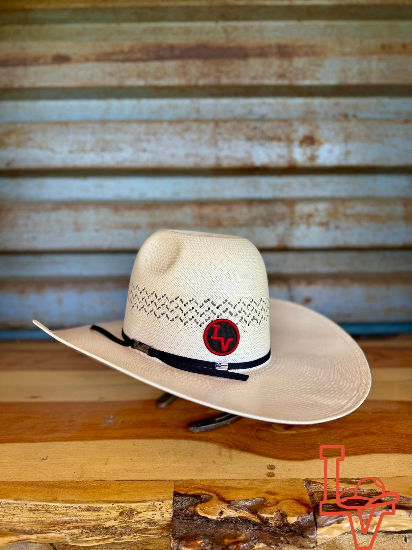 American Hat Company Straw Hat Regular Crown Paved Road White
