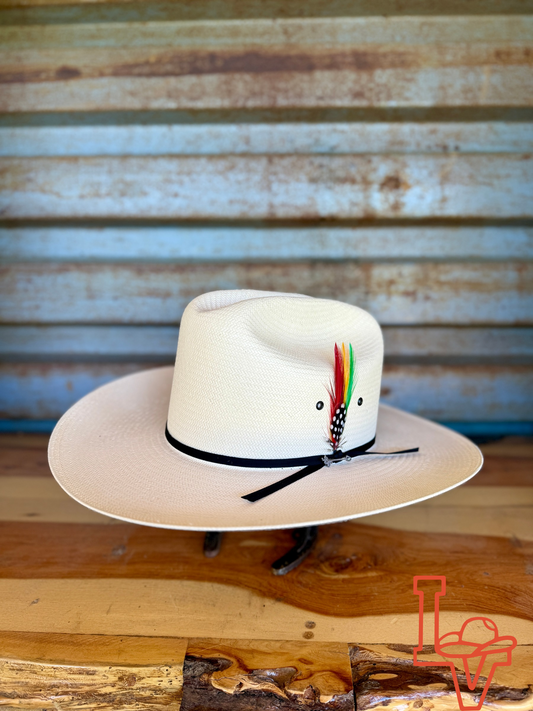 Stetson Rancher 81 Black Eye 10x Straw Cowboy Hat Crown Natural