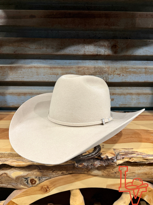 Tacchino 20X Beaver Fur Felt Hat 6" Regular Crown 4.5" Brim Silverbelly