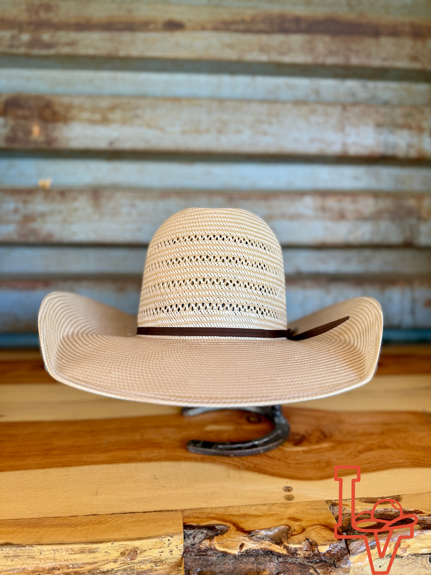 Resistol 20X 4 Corners Cowboy Hat Straw Hat Regular Crown Natural/Tan