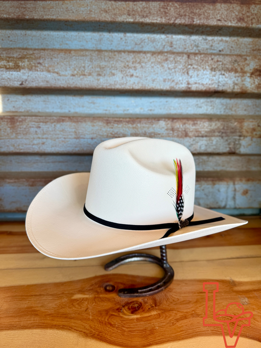 Laredo Straw Hat Telar Regular Crown 100X El Sinaloa White